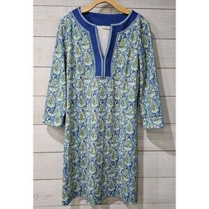 CABANA LIFE Palemetto Bluff 3/4 Sleeve Shift Dress Women's M  UPF 50+